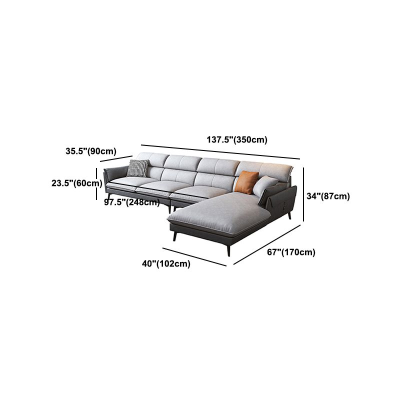 Contemporary Faux Leather Square Arm Sofa Sewn Pillow Back Sfa
