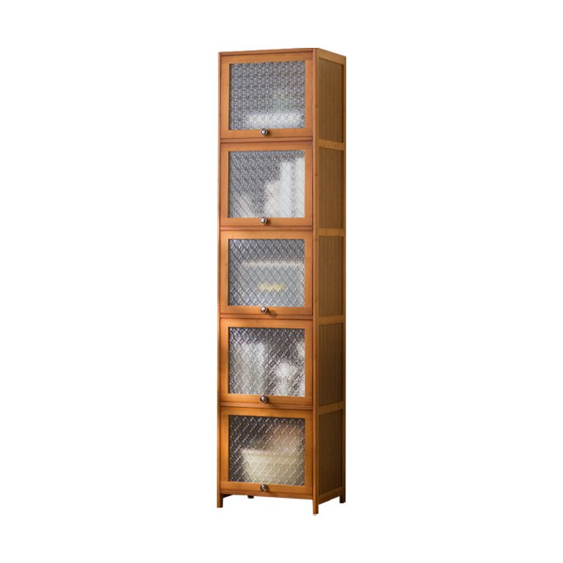 Wood Standard Cabinet Glass Door Contemporary Accent Cabinet with Doors