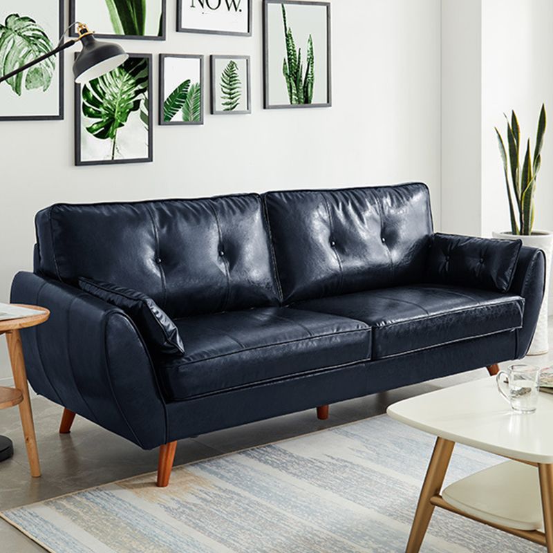 Contemporary Tufted Back Sofa 33.46" H Settee for Living Room with 4 Legs