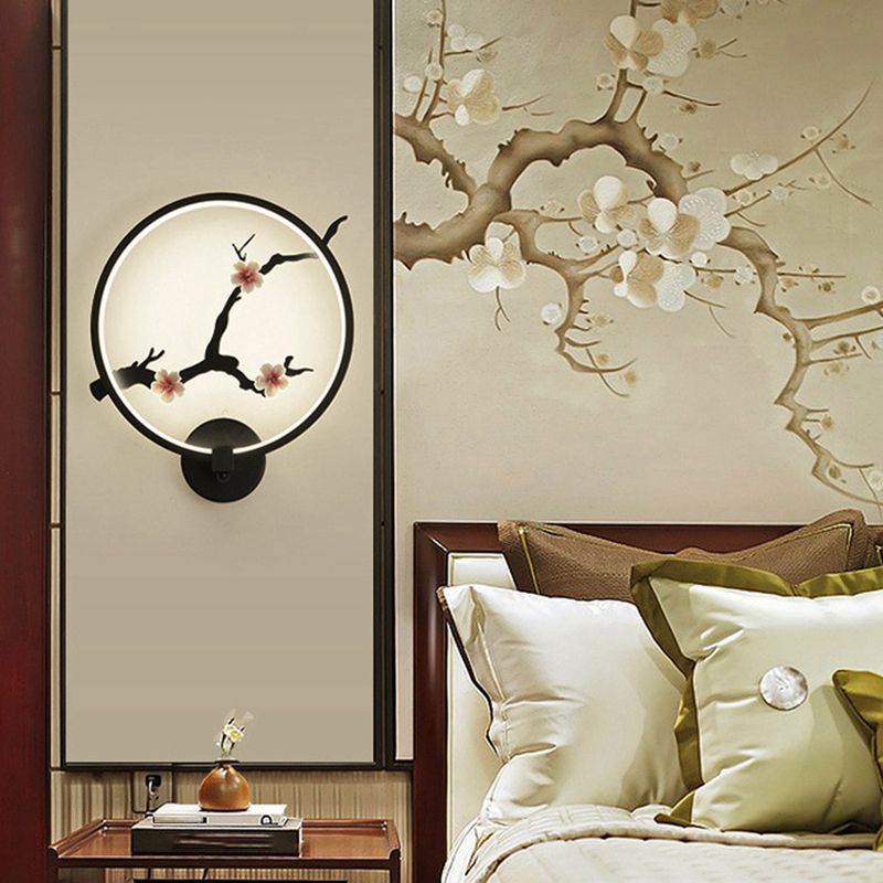 Contemporary LED Wall Light Household Circle Wall Lighting Fixture for Living Room