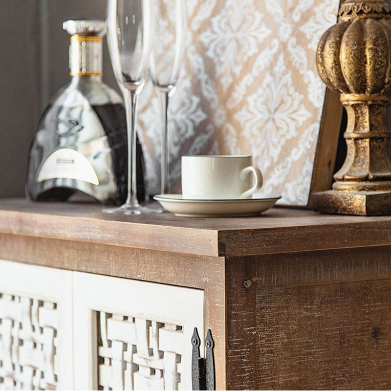 Industrial Rectangle Bar Pulls Accent Cabinet With Doors Cabinet