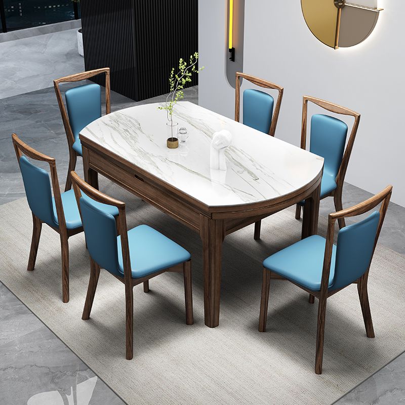 Contemporary 1/2/7 Pieces Furniture Round Stone Dining Set for Restaurant