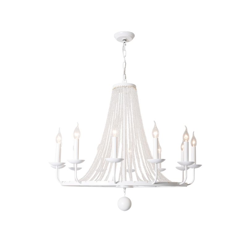 Candelabra Antique Candelabra Lighting Metal Pendant Light avec décoration de perles de cristal