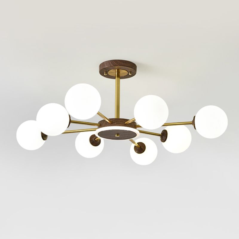 Modern Globe Chandelier Light Fixtures Multi-Head Suspension Pendant Lamps for Living Room