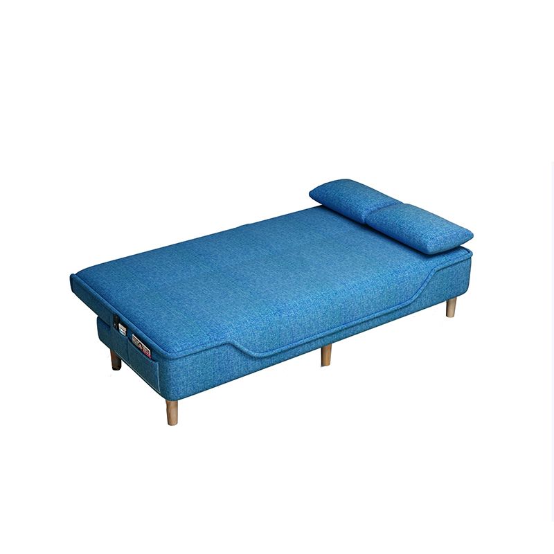 Contemporary Living Room Tight Back Sleeper Armless Linen Seating