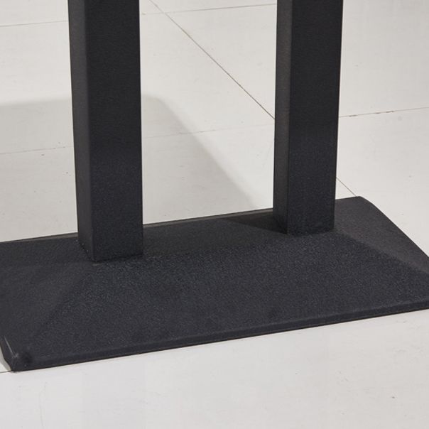 Industrial Wooden Table for Restaurant Dining Table with Pedestal Base in Black