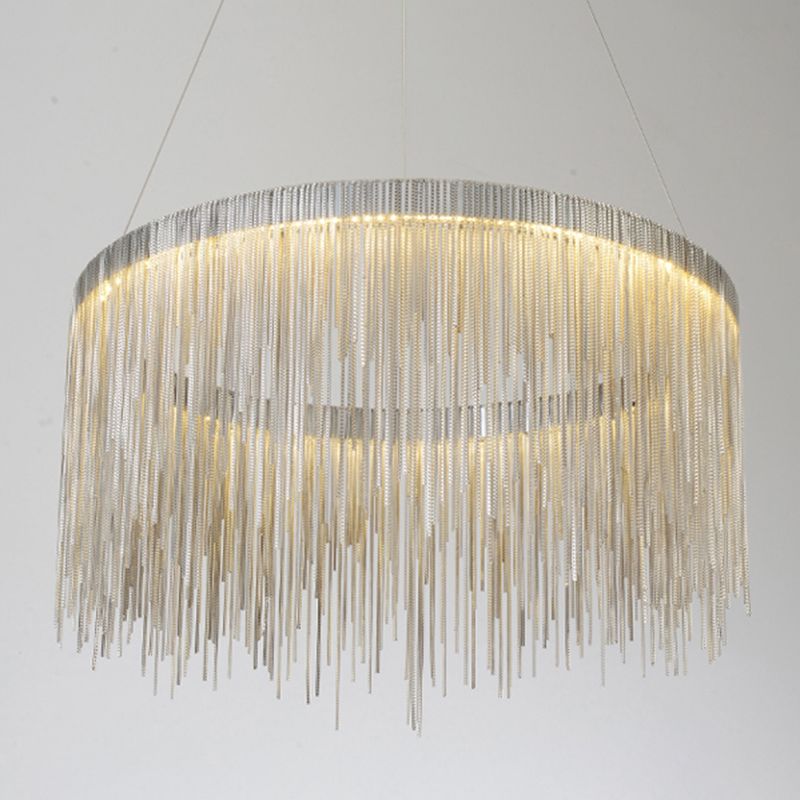 Postmoderner Stil Aluminium Quasten Kronleuchter nordisch minimalistischer Anhängerlampe für Schlafzimmer