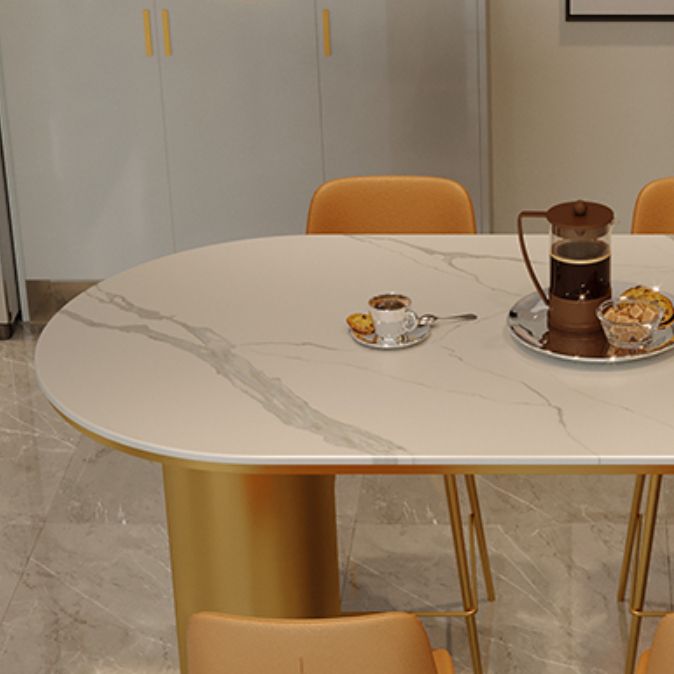 Modern Stone and Iron Counter Height Table Free Form Bar Table with 3 Legs