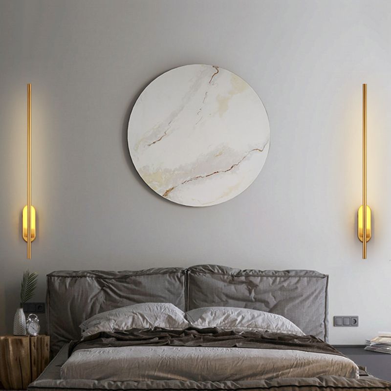 Rotatable Linear Wall Sconce Nordic Style Copper Sconce Wall Light