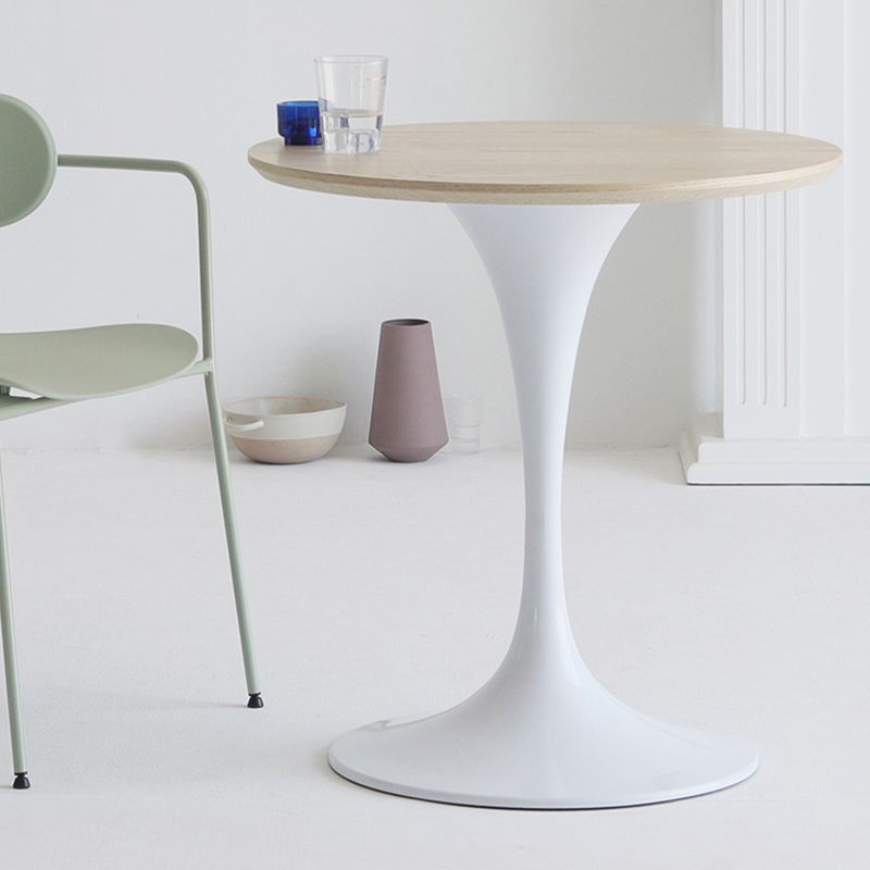 Living Room Round Top Dining Table Contemporary Dining Table with Metal Base