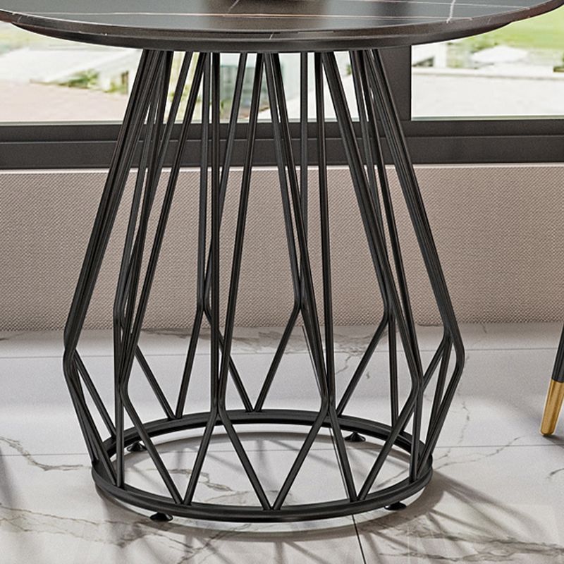 Runder Sintered Stone Esstisch Traditioneller Luxus -Esstisch für Esszimmer