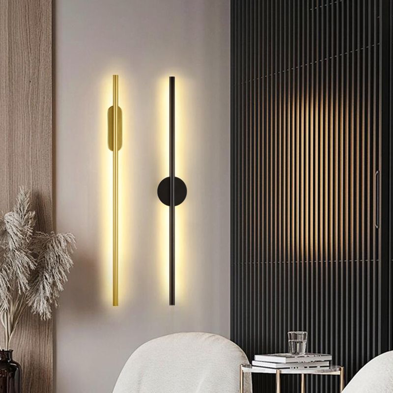 Linearer Schatten Metall Wandleuchten moderner Stil 2 Leuchten Wandmontage Licht montiert