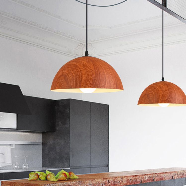 Nordic Style Aluminum Ceiling Light Geometry Bulb Pendant Lamp with Metal Shade for Bar