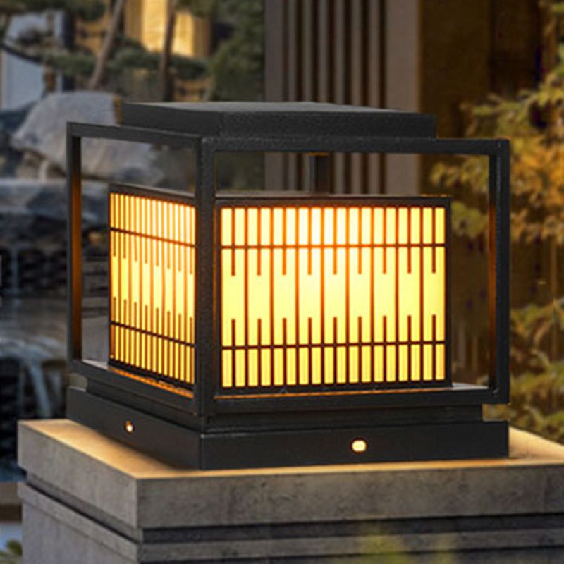 Modern LED Pillar Lighting Fixture Creative Solar Light for Yard