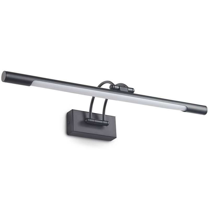 Minimalistic LED Wall Sconce Lighting Tubular Adjustable Vanity Light with Plastic Shade