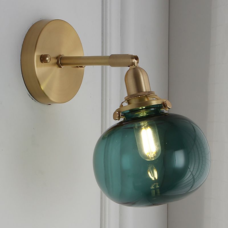 1-Light Geometric Wall Lights Modern Style Glass Wall Lighting Ideas