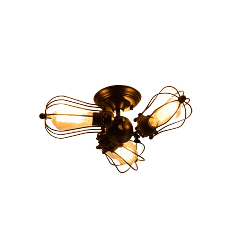 Metal Ceiling Mounted Fixture Industrial Style Ceiling Flush Mount