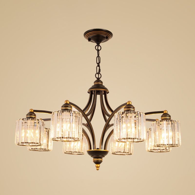 Modern Style Hanging Light Fixture Crystal Pendant Lamp for Bedroom