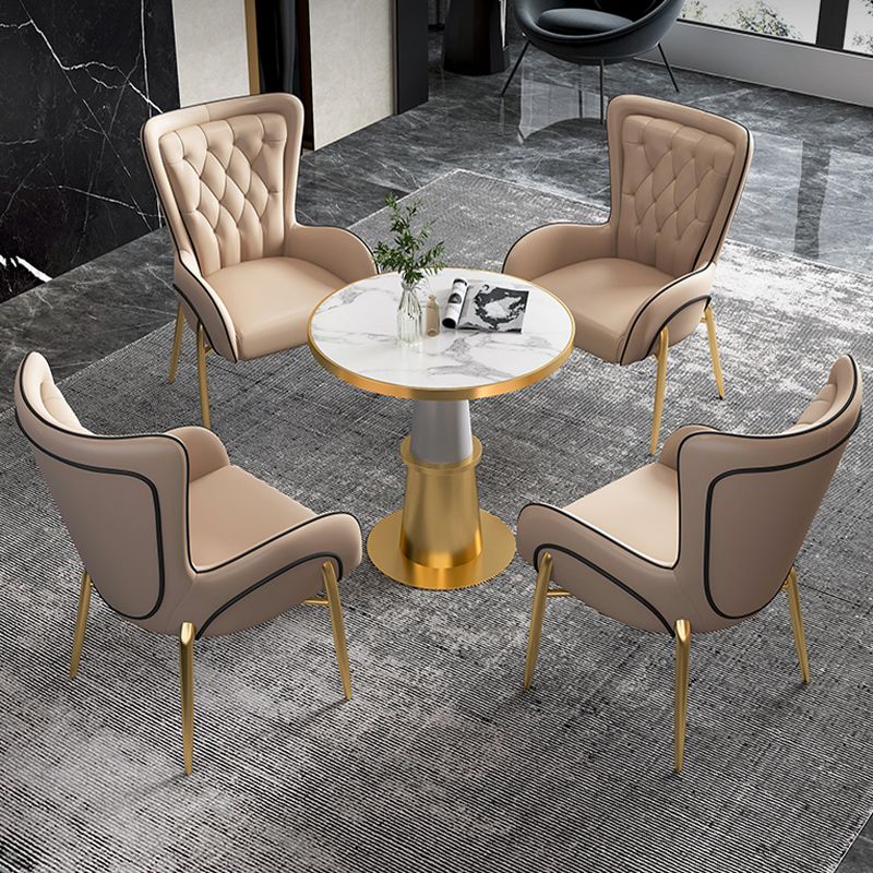 Glam 1/5 Pieces Dining Set Sintered Stone Dining Table Set for Home Use