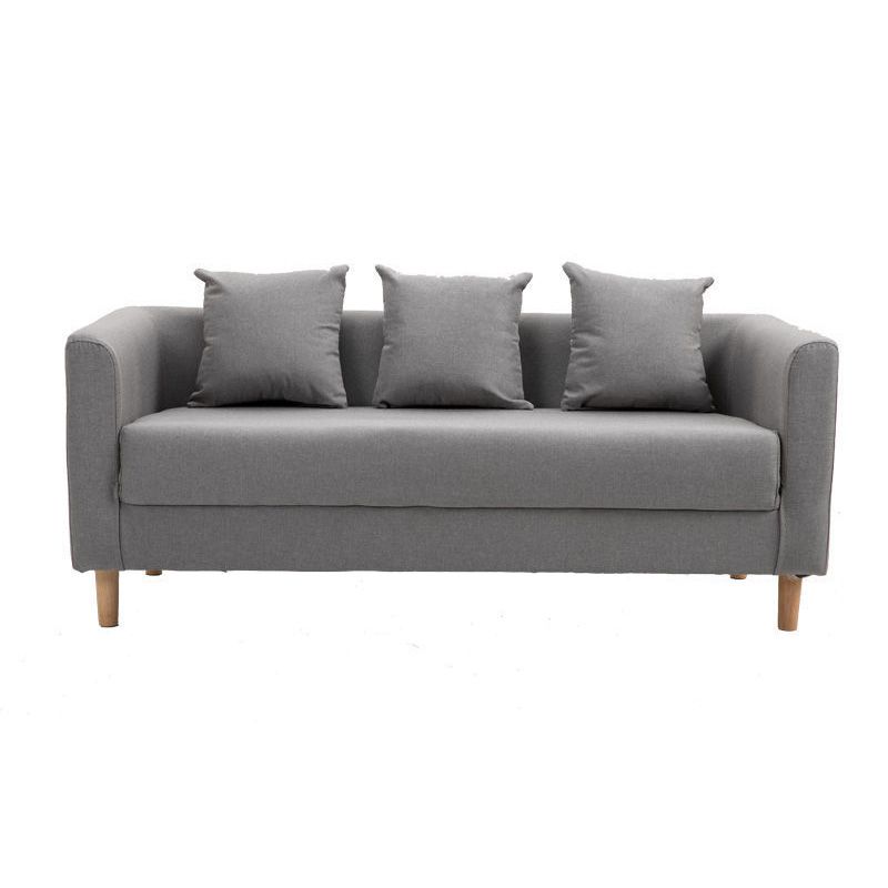 Linen Standard Square Arm Sofa Couch Contemporary Tight Back Sofa Set