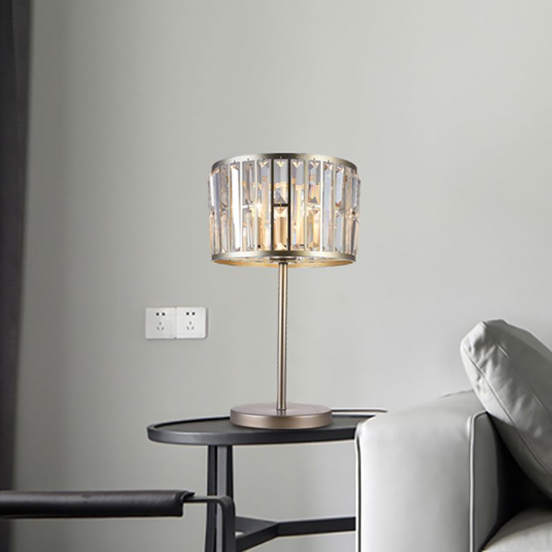LAMPE DE NEULLEMENT GOL / NOIR 1 Bulbe Blocs de cristal modernes Blocs de cylindre intégrés Lumiter pour la salle de dessin