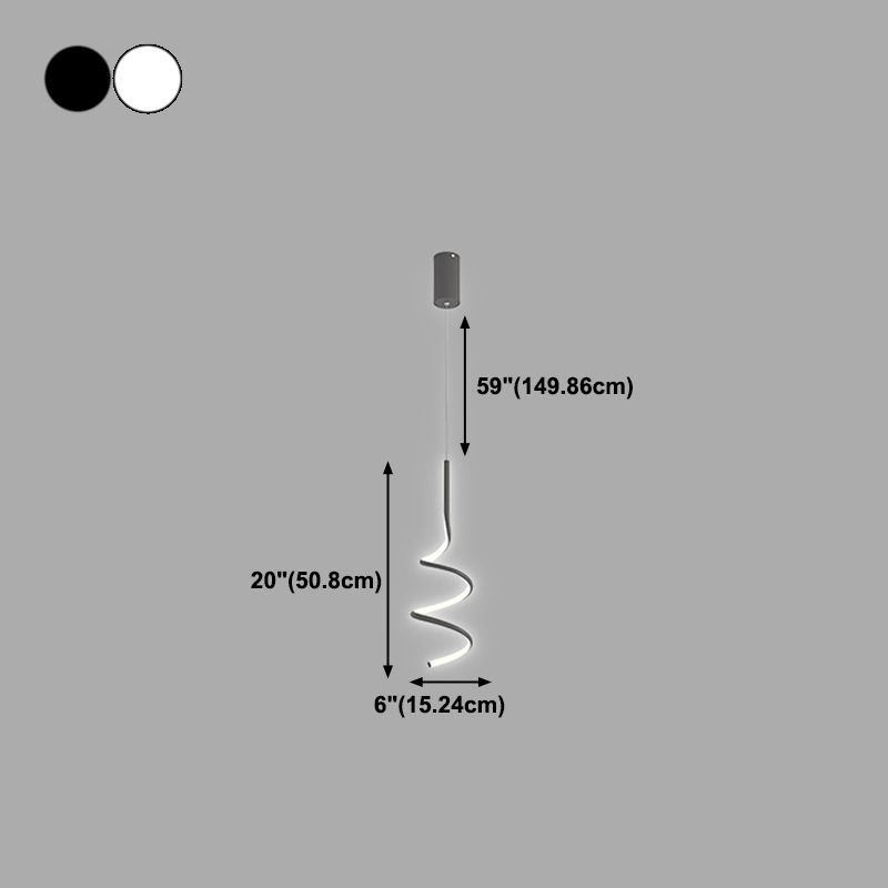 Zeitgenössischer Stil linearer Form Pendelleuchte Leuchte Metall 1 Lichthängerlampe