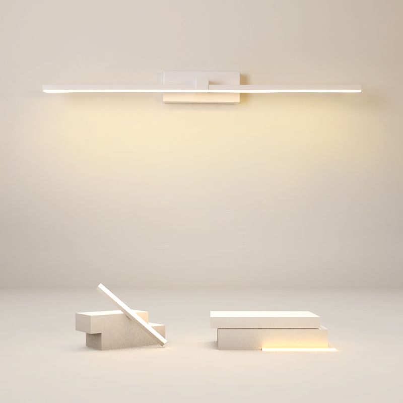 Amélior en métal mural allongé LED LED simple Éclairage mural simple en blanc