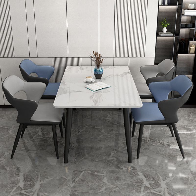 Contemporary Linen Dining Chair Open Back Dining Side Furniture in Matte Finish for Home