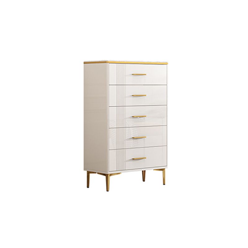 11.81" Wide Accent Chest White Contemporary Chest with Drawers