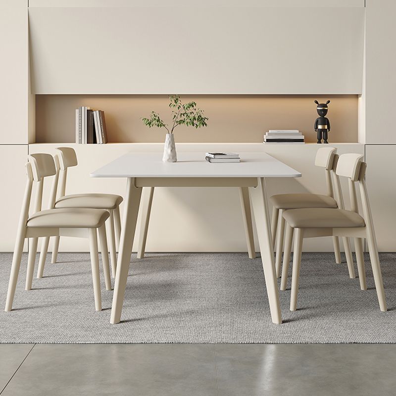 Contemporary 1/2/5/7 Pieces Dining Set Rectangle Stone Dining Table Set for Kitchen