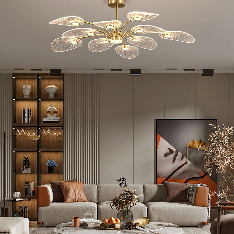 Luz de montaje semi rascuble de hoja acrílico acrílico simplicidad al ras del techo lámparas para dormitorio