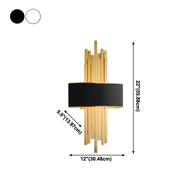 Contemporary Tubes Sconce Lights Metal 2 Lights Wall Mount Light Fixture
