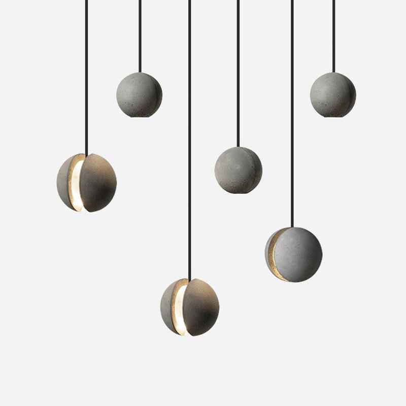 Globe Cement Anhänger Beleuchtung Minimalist Grey Down Mini Anhänger für das Restaurant