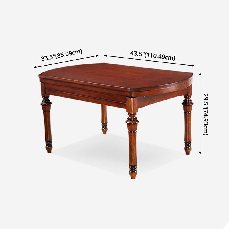 Juego de comedor de madera sólida tradicional altura estándar con juego de comedor superior plegable