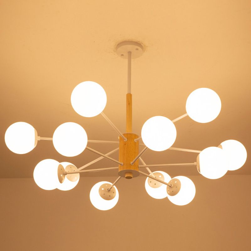 Lampada lampadina rotonda in vetro Stile minimalista 12 Lumo bianco Lampone a sospensione