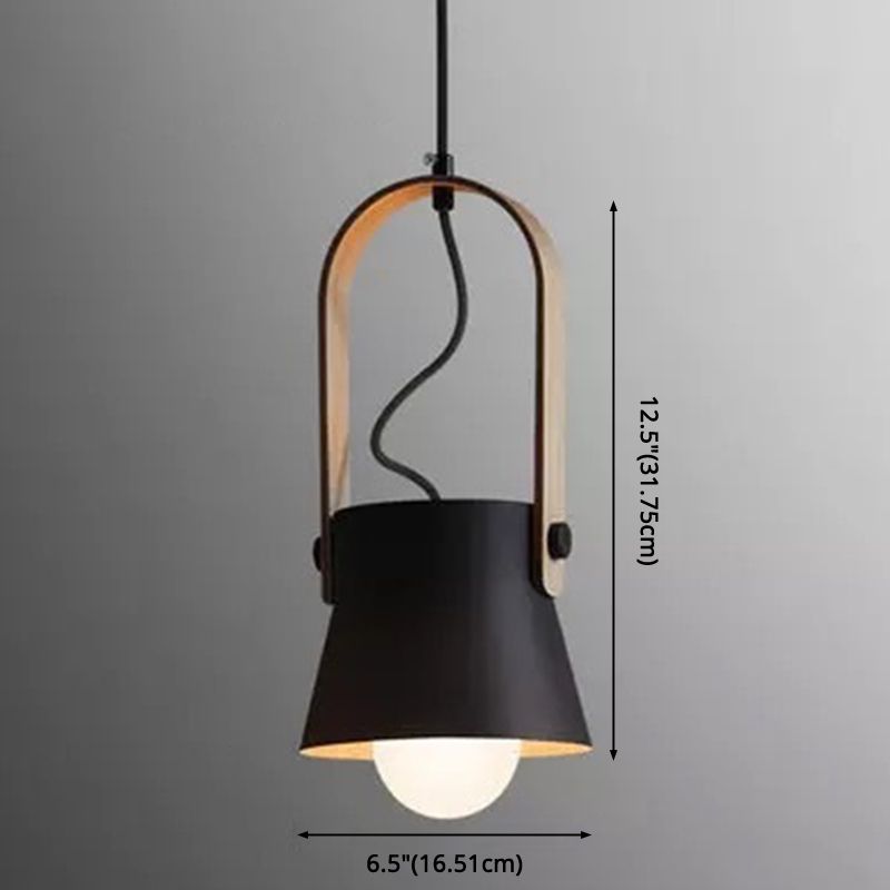 Lampada a ciondolo a testa in giù da 1 luci a testa in giù per il ristorante in metallo in stile moderno nordico lampada sospesa