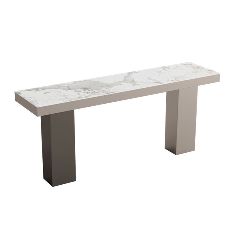 Industrial 1/2/3 Pieces Bar Table Set Rectangle Stone Counter Table with High Stools