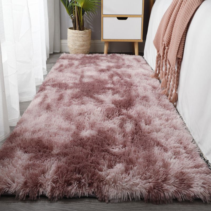 Casual Bedroom Rug Multicolored Solid Color Indoor Rug Synthetics Anti-Slip Backing Stain-Resistant Area Carpet
