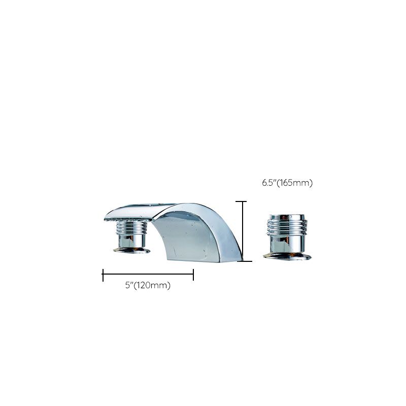 Traditional Roman Tub Faucet Set Copper Fixed Deck-Mount with Handles