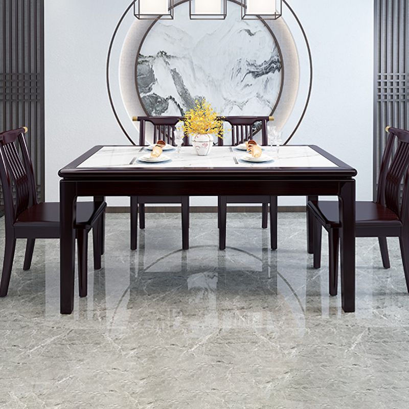 Mid-Century Modern Sintersteintisch mit 4 Beinen, rechteckiger Tisch für Zuhause