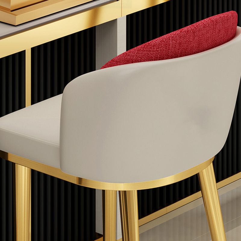 Nordic Design Upholstered Bar Stools for Home Armless Low Back Stools with Cushion