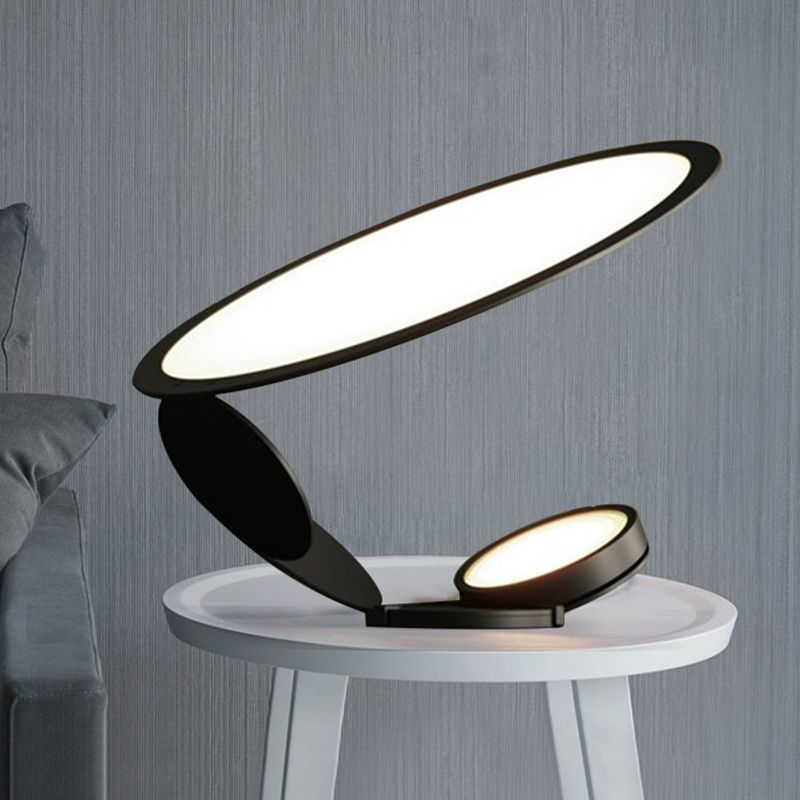 Éclair de travail circulaire noir moderniste LED Metal Reading Livre Light for Living Room