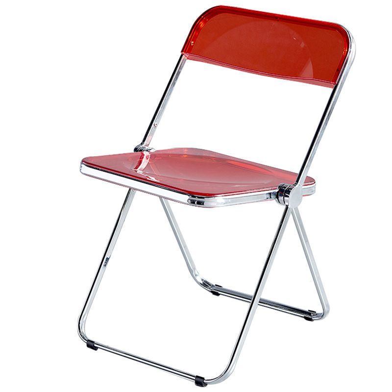 Chaise latérale pliante ouverte en plastique de style industriel