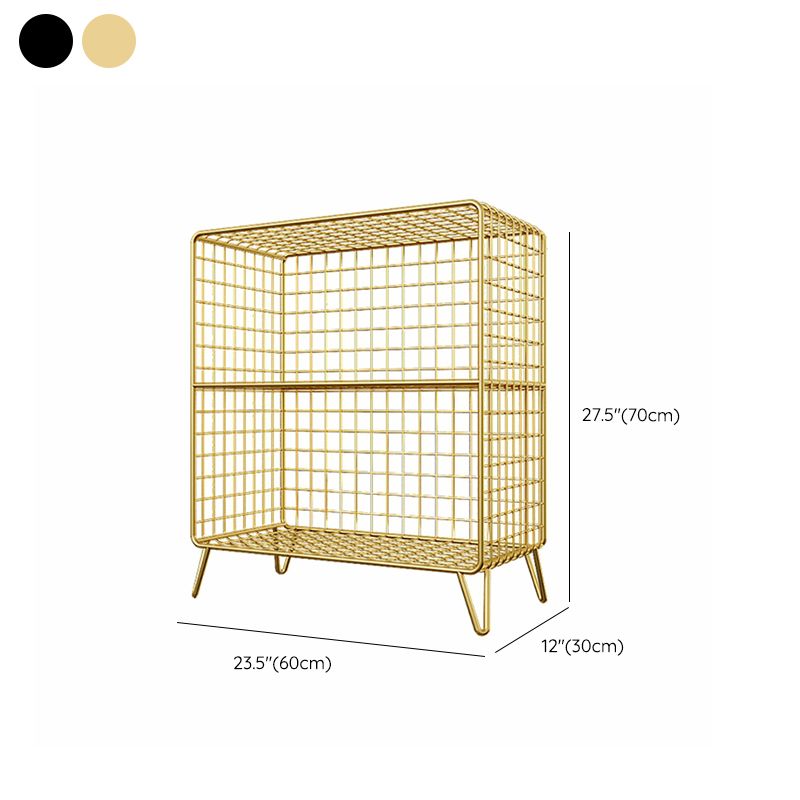 Glam Shelf Bookcase Metal Closed Back Book Shelf for Home Office