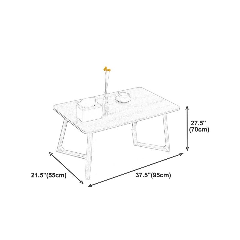 Modern Wooden Rectangular Coffee Table Cocktail Table in Natural