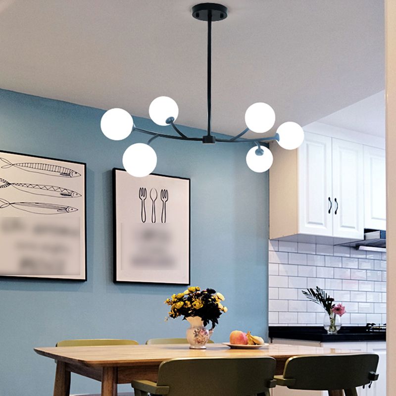 Modern Style Spherical Shape Island Lighting Ideas Glass Island Lighting Fixtures