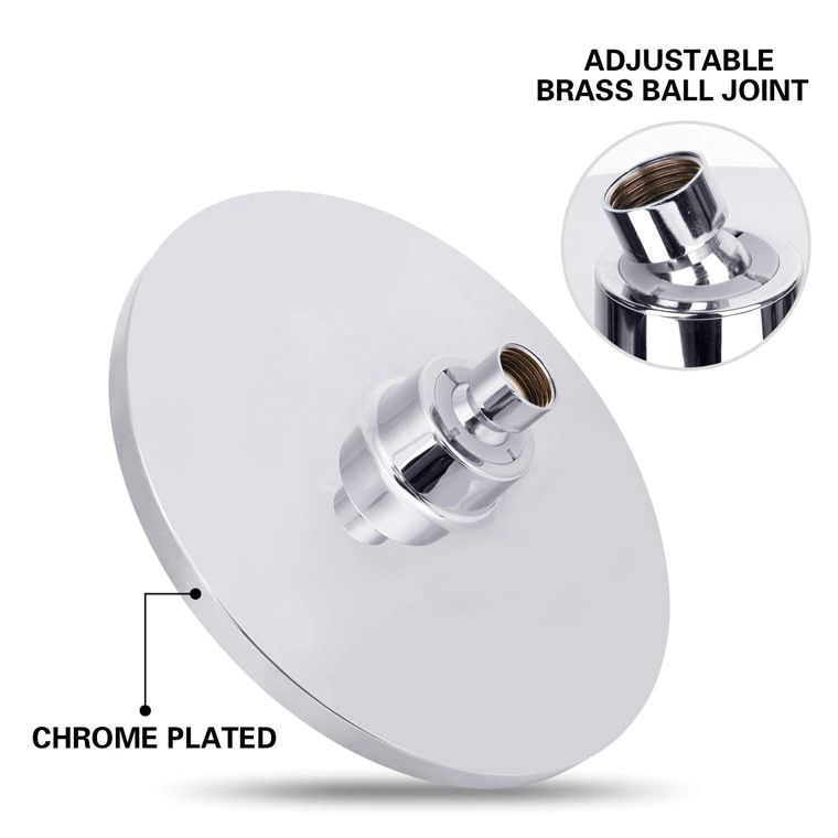Round Dual Shower Heads Traditional Style Wall Mounted Dual Shower