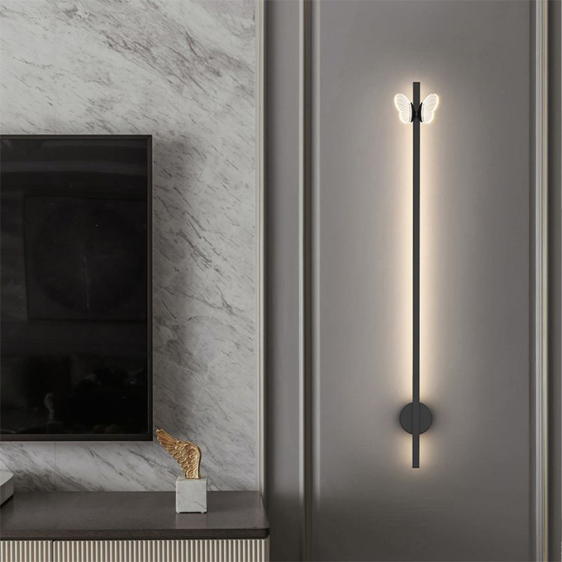 Linear Shape Metal Wall Lights Modern Style 2 Light Wall Mounted Light Fixtures