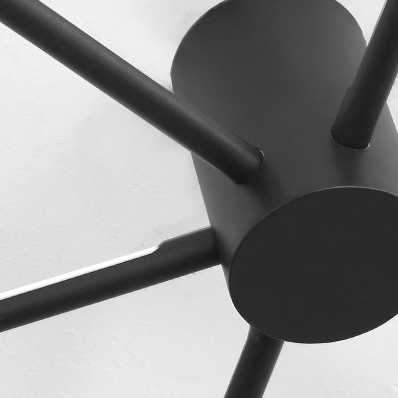 Simple Sputnik Acrylic Semi Mount Light 35.5"/39" W Black LED Ceiling Mount Light Fixture