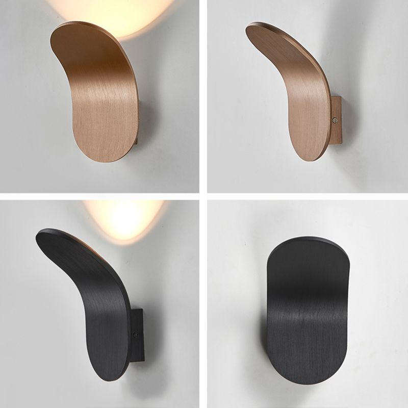 Metal Oval Shade Wall Sconce Modern Style 1-Light Wall Mounted Light